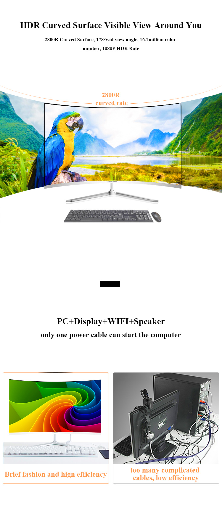 23.6inch Curved Screen Gaming Laptop with Windows 10 Operating System and Core Graphics
