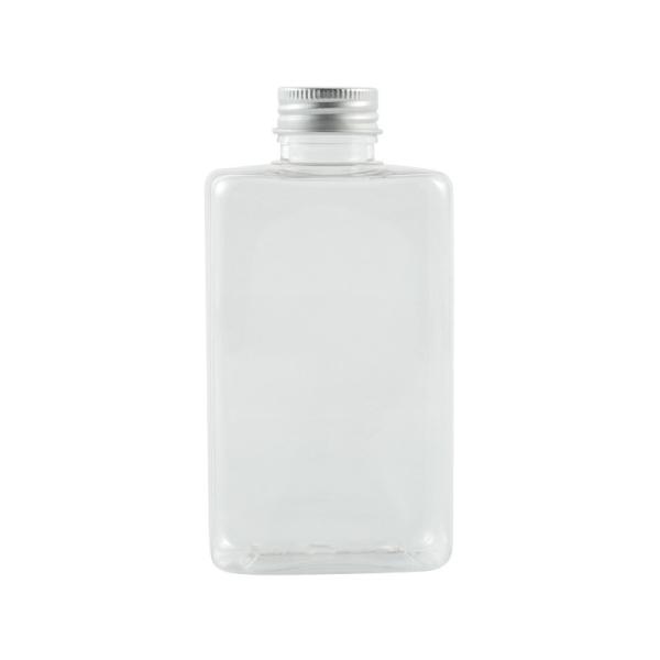 Plastic 16 Oz Natural Beveled Square HDPE Juice Bottle UV Plating