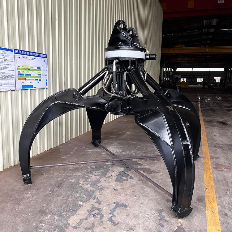 30-40 Ton Excavator Orange Peel Grapple , Manual Rock Grab For Excavator