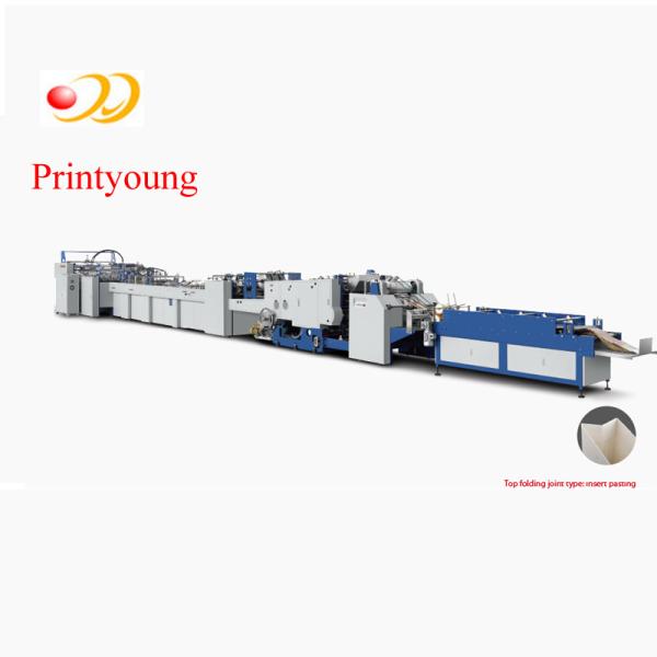 Paper Bag Bottom Gluing Machine With Automatic Feeding Machine