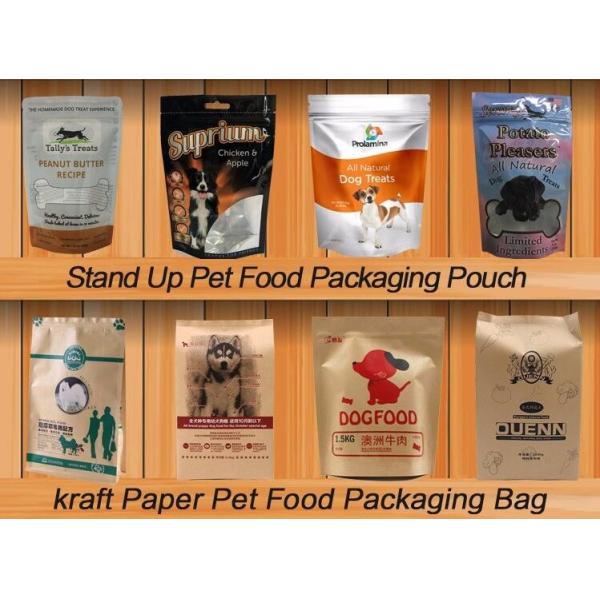 Resealable Zipper Top Packaging Bag Quad Seal Packaging Bag Pet Dog Food Packaging Bag 5L 6L 7L Plastic Packaging Bags