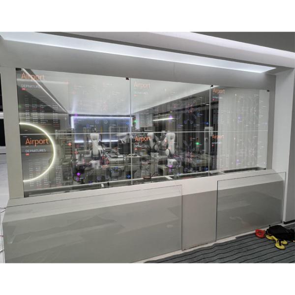 Android Windows OLED Digital Signage 55 Inch Transparent Touch Screen Panel Transparent Video Screen