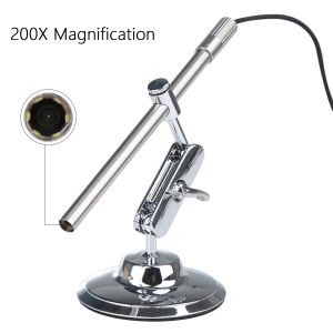 USB Inspection Digital Microscope Endoscope 10-200x With Articluated Base