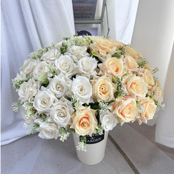 Ice Heart Corner rose artificial flower wedding festival scene decoration
