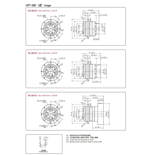 High Torque Gear Reducer Box Shimpo VRT-090C Energy Saving For Printing Machine