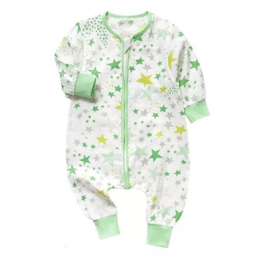 Natural Unisex Muslin Sleeping Bag , Newborn Baby Rompers Long Sleeves