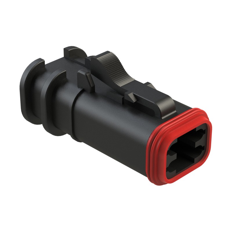 Genuine AT06-4S-OMGRY Rectangular Female Cable Connector with Premium Insulation Material for reliable cable wiring and electronic circuit connection