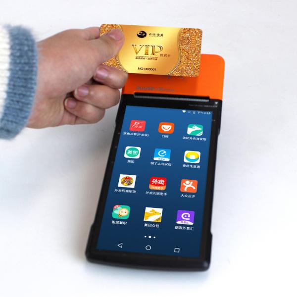 Quality Capacitive Screen Wifi Handheld Pos Terminal With Printer for sale