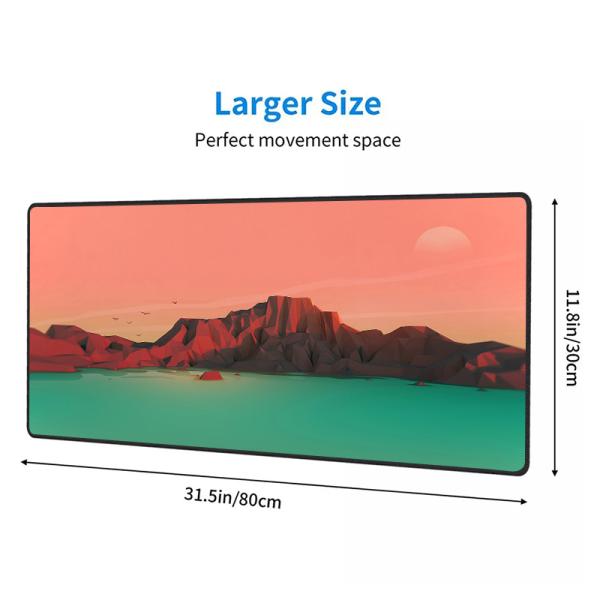 Large Size Gaming Desk Mat Waterproof Custom Logo Mouse Pad with Anti-Slip Rubber Base