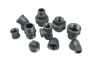 China Professional Cast Iron Threaded Pipe Fittings Black Iron Pipe Union For Power Station on sale