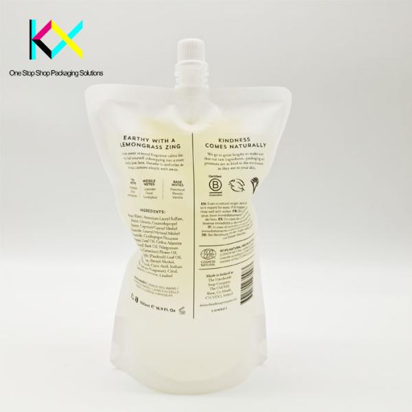 Transparent Liquid Packaging Pouch With Center Nozzle Beverage Spout Pouch 500ml