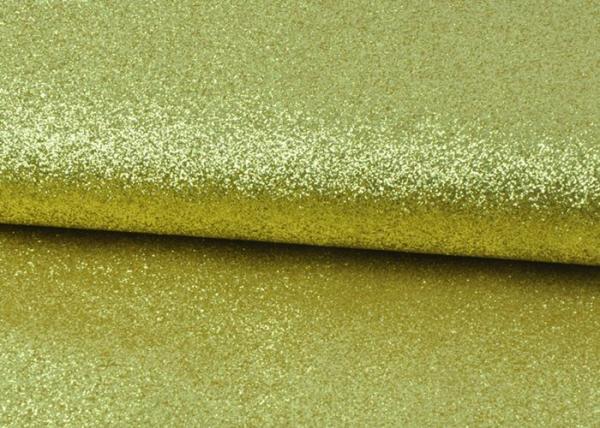 Quality Sparkly Fine Pu Glitter Fabric Eco Friendly PU Synthetic Material Plain Color for sale