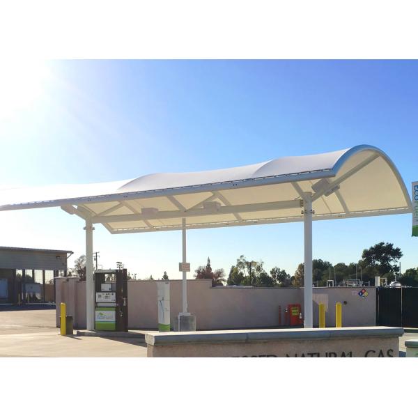 Sunshade Car Park Tensile Membrane Structure with PTFE Coating