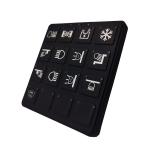 16-key silicone CAN bus communication panel with IP67 rating and customizable