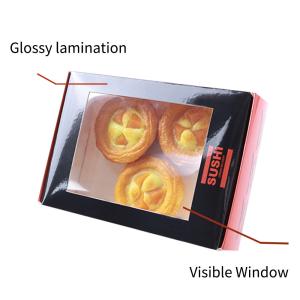 China New Fashion Hot Sale Biscuit Package With Pvc Window Donut Paper Box Sweet Pie Boxes Folded Package Boxes on sale