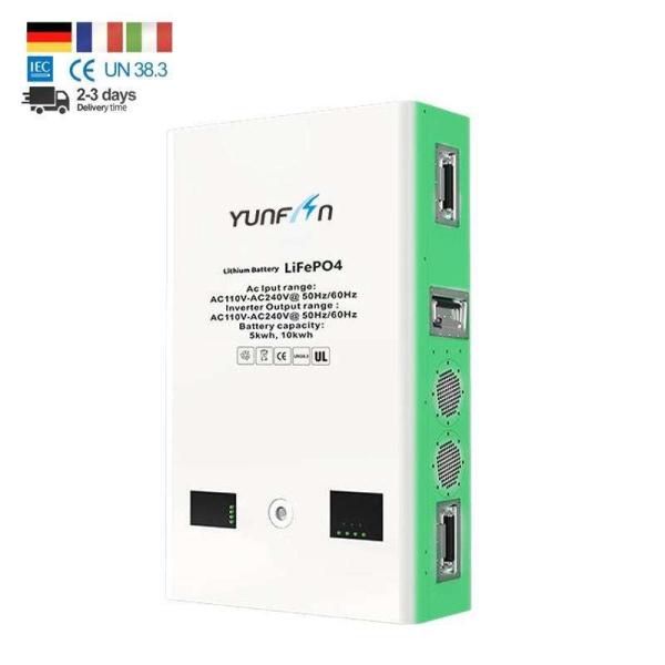Quality 48V Wall Mounted  Lithium Ion Battery Rechargeable All In One System 5120kWh Pure Sine Wave for sale
