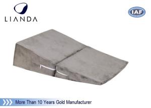 Super Soft Folding Memory Foam Pillow Bed Wedge Gray , Lumar Support Cushion