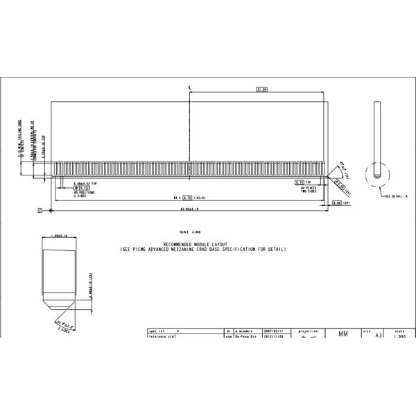 10058831 10058831-110LF ICC FCI Amphenol Card Edge Connectors Terminal