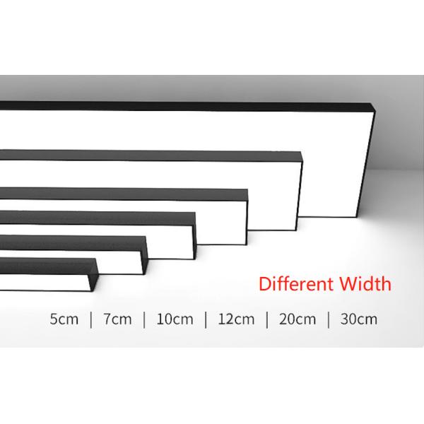 Bedroom LED Linear Hanging Light Linear Pendant Lighting Black Indoor Decor 3000K 5000K 35W