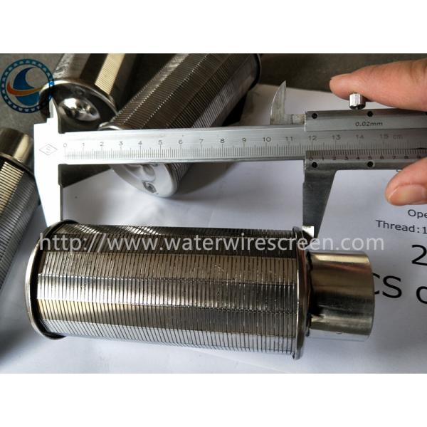 1" BSPT Female Threaded SS316L Continuous Slot Screen Nozzle For Resin Filter