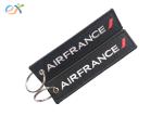 Polyester Material Embroidered Name Keychain Custom Shape With Double Side