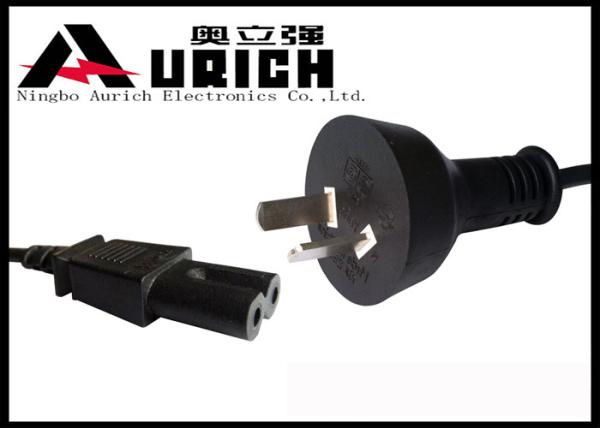 Quality IRAM Approval Two Prong Argentina Power Cord With IEC C7 Plug 10A 250V for sale