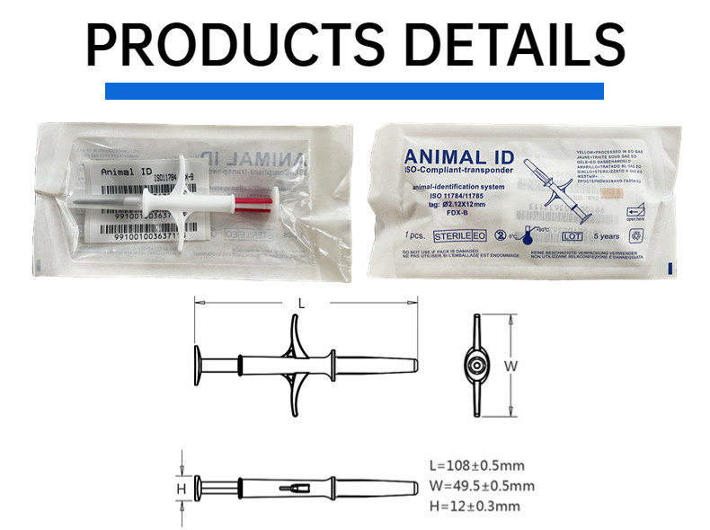 ISO Transponder Microchip 134.2KHz Pet Tracking Microchip FDX-B Animal Microchip Syringe