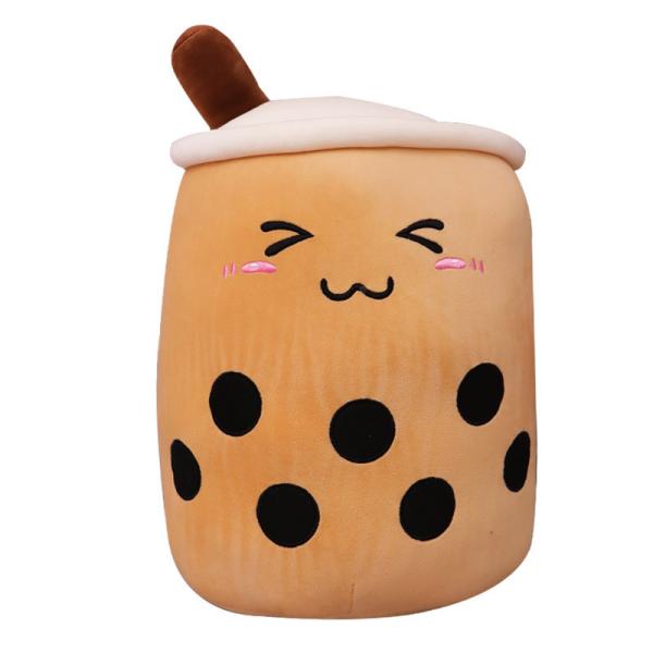 Quality Cloud Like Touch Washable Plush Milk Tea Cup Pillow for sale