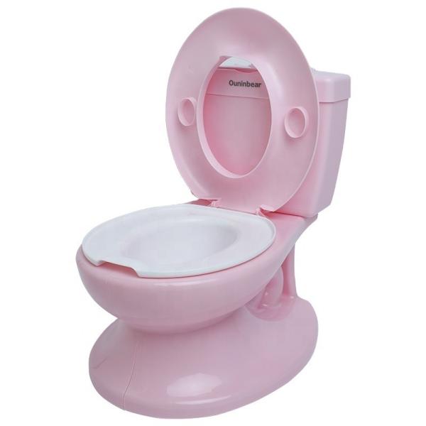 Quality Pink Plastic Baby Potty Toilet Trainer with Customized Logo - EN71 Certified for sale