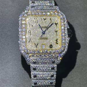 China ODM Luxury Custom Moissanite Watch Buss Down For Mens Full Iced Out on sale