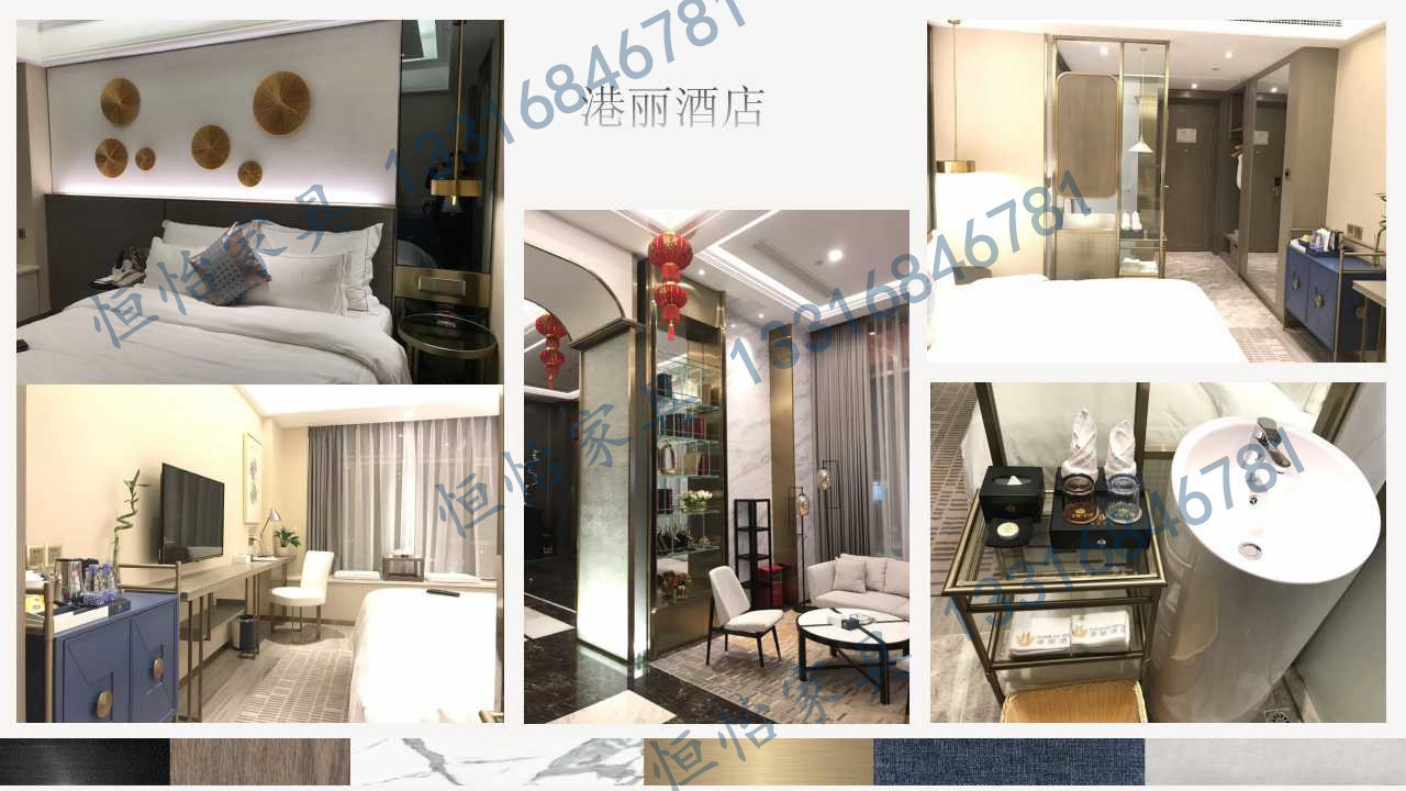 Modern American style Design Bedroom furniture set by Leather upholstered headboard bed made China RIGHTHOME factory