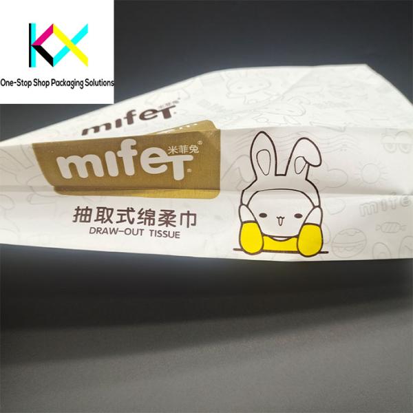 110um Plastic Packaging Bag Side Gusset Pouch For Tissue Toilet Paper Pumping Paper