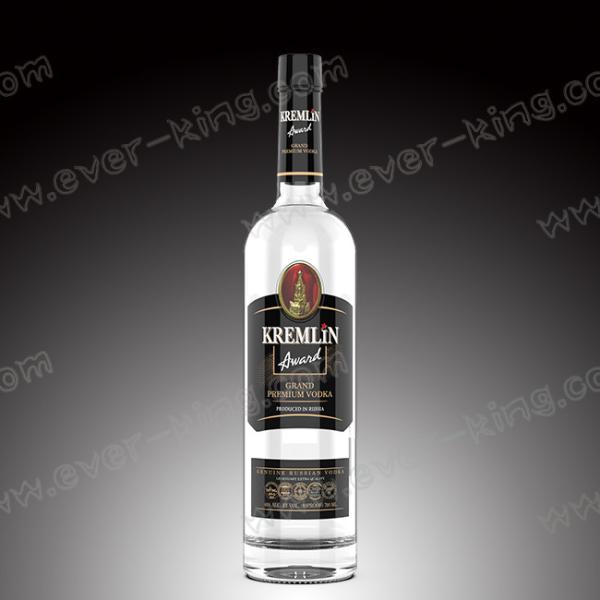 Quality OEM 750ML Embossing Flint Glass Bottle For Luxury Liquor for sale
