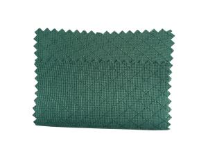 Dark Green 135 GSM Anti Static Fabric ESD Knitted Polyester 6mm Diamond Pattern