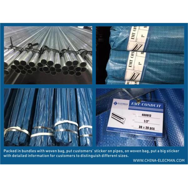 Electrical Metallic Tubing EMT Conduits Pipe UL797 Carbon Steel