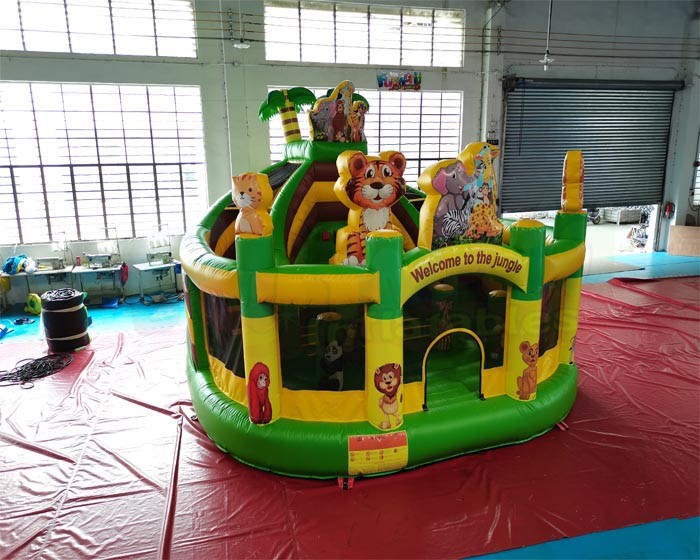 Toddler Jungle Park Jumping Combo Inflatable Bouncer Slide