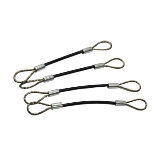 Quality Galvanized Soft Eye Wire Rope Sling Black Plastic Coating With Double Cord Loops for sale
