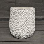 Pebble Shaped Protrusion Pattern White Clean Cylindrical Shape Fiber Clay