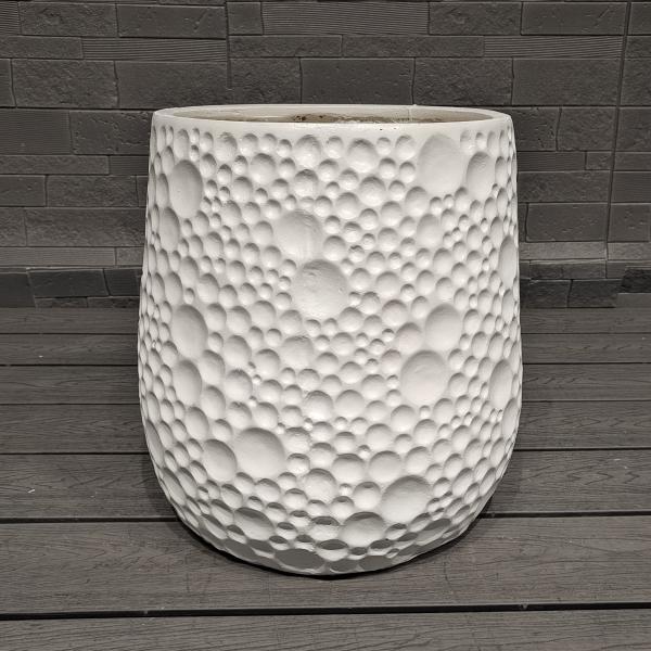 Pebble Shaped Protrusion Pattern White Clean Cylindrical Shape Fiber Clay