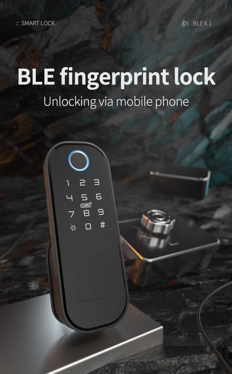 Fingerprint Digital Smart Life Door Lock Tuya Smart Phone App Control