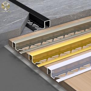 Buy cheap Ceramic Tile Aluminium Edge Trim Profiles Extrusion Sections For Floor And Wall product