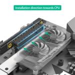 Reverse 90 Degree PCI-E 3.0 8X Slot To PCIe X8 Adapter Riser Card For 1U Server