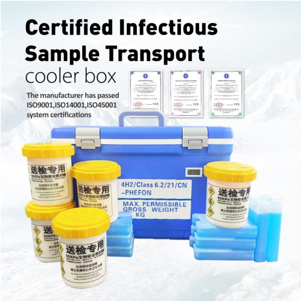 Quality UN3373 Insulation thickness ≥25mm PE PP Shipping Box for Medical Samples Transportation for sale