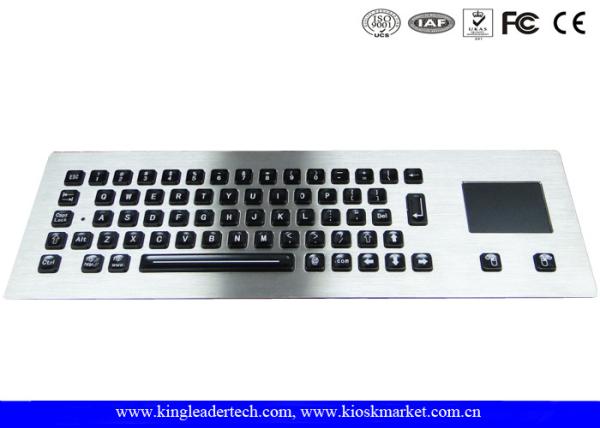 Illuminated industrial pc keyboard with integrated Touchpad , ruggedized