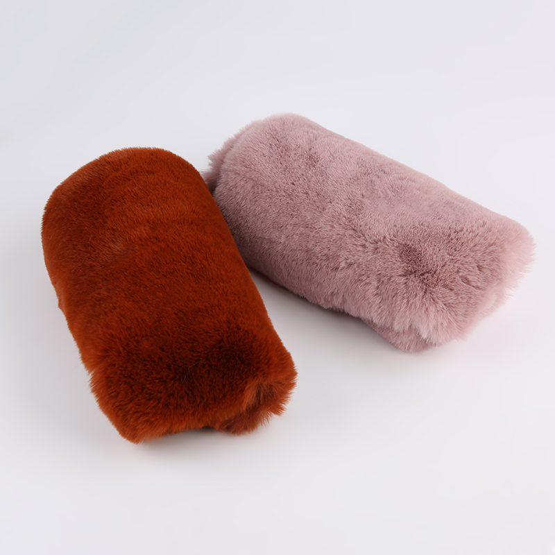 Plush Fabric with 10-20mm Pile and Very Soft Texture 100% Polyester Rabbit Fur Fabric
