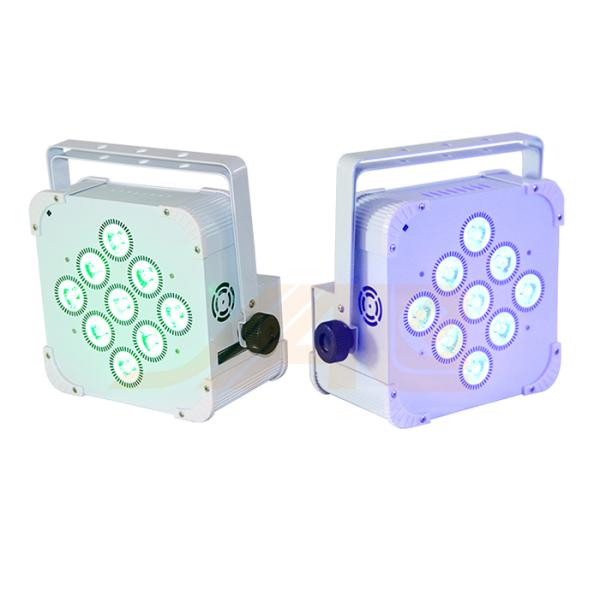 9*6w Wireless DMX Par Light High Brightness Tri-Color Leds Battery Light