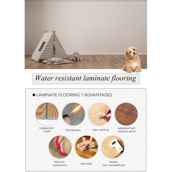 7mm 8mm 12mm Water Resistant Tile Effect Laminate Flooring