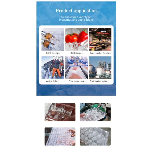 Stainless Steel Large Cube Ice Machine Industrial 8 Ton Giant Ice Cube Maker