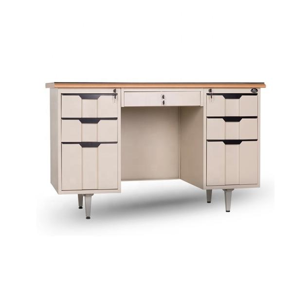 Quality 1400mm Wide Electrostatic Fireproof Steel Executive Desk for sale