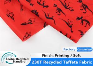 China Garment Lining 100 Recycled Printing Taffeta PET Soft Waterproof Fabric on sale